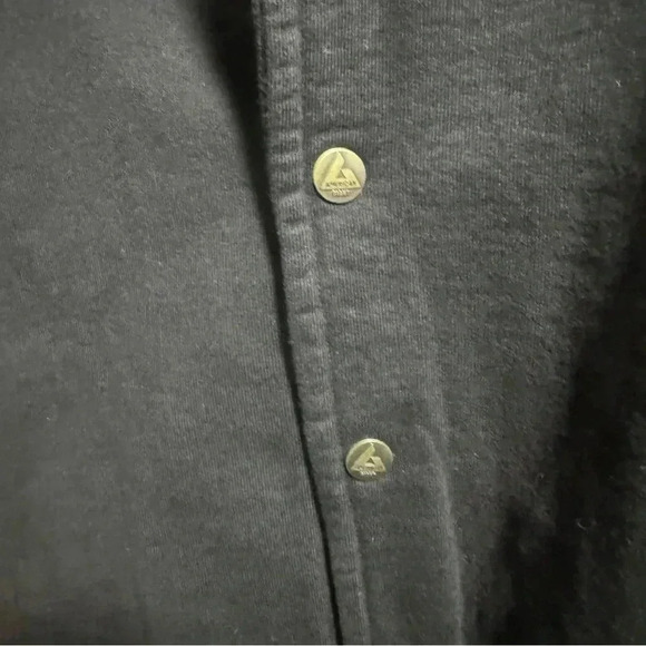 American Giant men’s Baseball Jacket Snap Front Heavyweight Fleece Black Sz la… - Picture 5 of 6